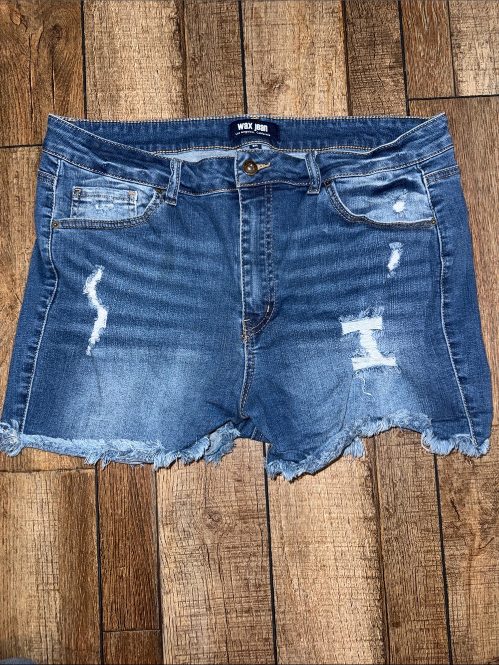 Wax Jean Distressed Denim Jean Shorts Size 3XL